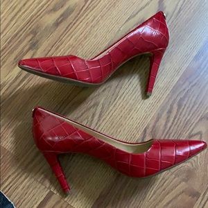 Michael Kors Red Snakeskin Heels